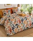 Set copripiumino in percalle di cotone multicolore Edonie con 2 federe