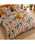 Set copripiumino in percalle di cotone multicolore Edonie con 2 federe