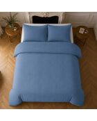 Set copripiumino matrimoniale in garza 100% cotone blu mare