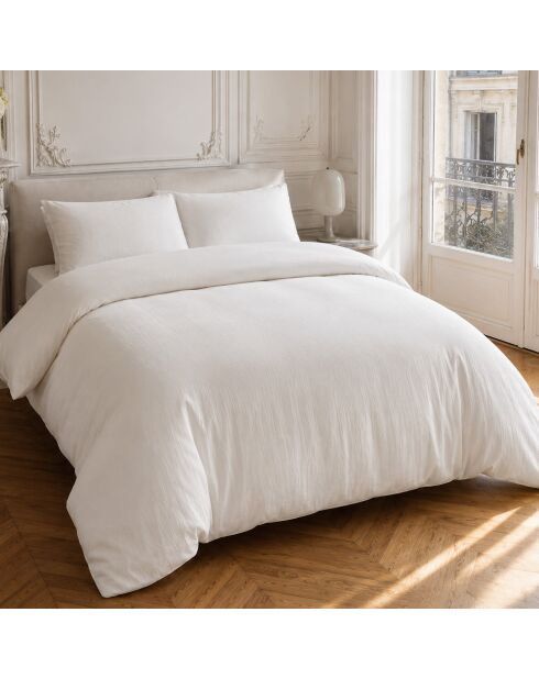 Parure housse de couette 100% double gaze de coton