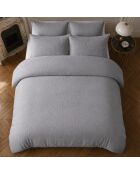 Parure housse de couette 100% double gaze de coton charbon