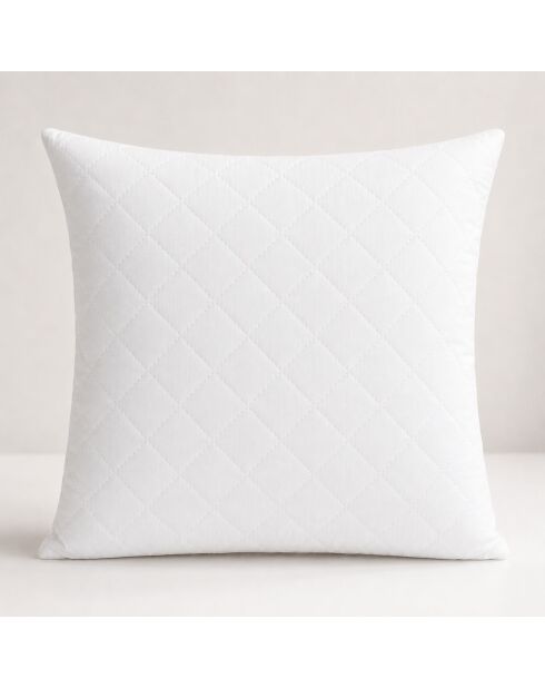 Oreiller matelassé en coton ferme blanc - 60x60 cm