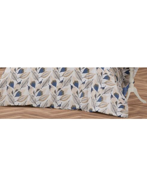 Parure housse de couette Autumn blanc / bleu / beige / crème - 140 x 200 cm