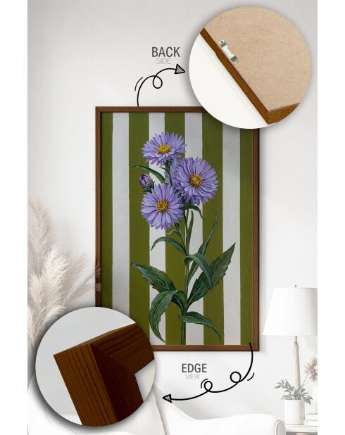 Tableau décoratif encadré en MDF multicolore - 33x48 cm