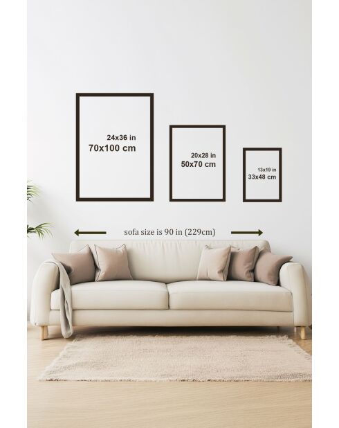 Pannello decorativo incorniciato in MDF multicolore - 33x48 cm