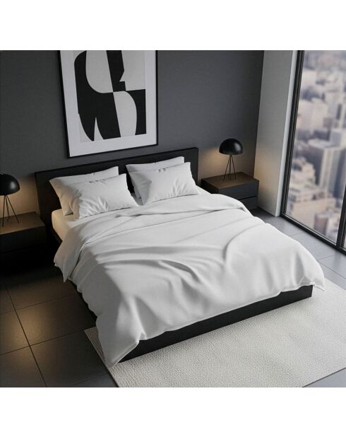 Parure housse de couette blanche - 240 x 220 cm
