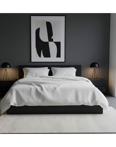 Parure housse de couette blanche - 240 x 220 cm