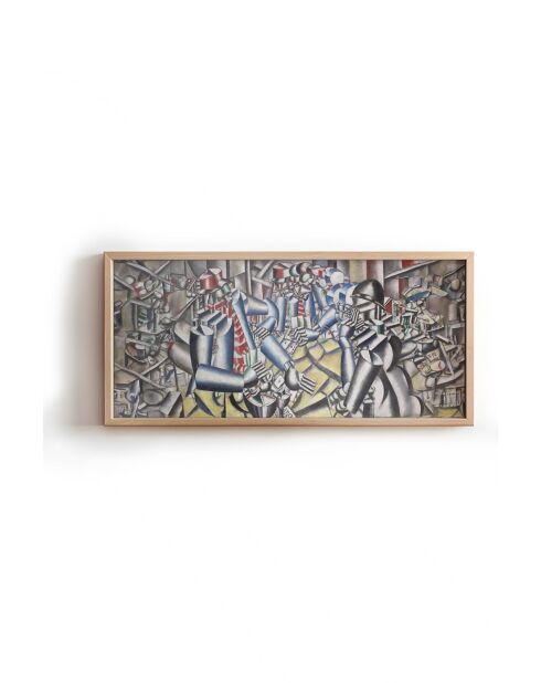 Tableau décoratif encadré en MDF multicolore - 33x70 cm