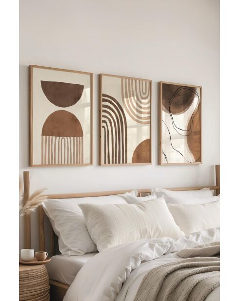 Lot de 3 tableaux décoratifs multicolore - 50x70 cm