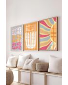 Lot de 3 tableaux décoratifs multicolore - 50x70 cm
