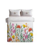 Parure housse de couette Clementine crème / orange / vert / jaune - 260 x 220 cm