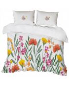Parure housse de couette Clementine crème / orange / vert / jaune - 260 x 220 cm