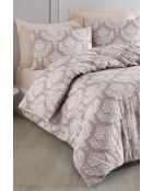Parure housse de couette Post marron - 260 x 220 cm