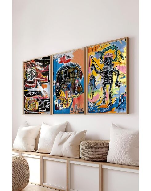 Lot de 3 tableaux décoratifs multicolore - 50x70 cm