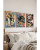 Set de 3 cuadros decorativos multicolores - 50x70 cm