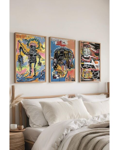 Lot de 3 tableaux décoratifs multicolore - 50x70 cm