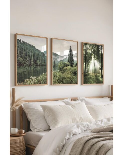 Lot de 3 tableaux décoratifs multicolore - 50x70 cm