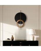 Wanddekoration aus Metall in Schwarz/Gold - 46x80 cm