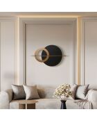Wanddekoration aus Metall in Schwarz/Gold - 46x80 cm