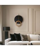 Wanddekoration aus Metall in Schwarz/Gold - 46x80 cm