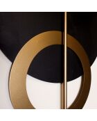 Wanddekoration aus Metall in Schwarz/Gold - 46x80 cm