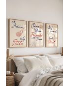 Set de 3 cuadros decorativos multicolores - 50x70 cm