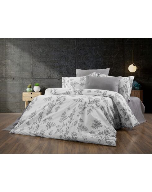 Parure housse de couette Cedar grise - 260 x 220 cm