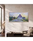 Tableau décoratif encadré en MDF multicolore - 33x70 cm