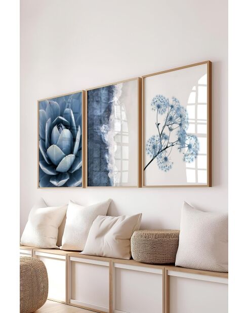 Lot de 3 tableaux décoratifs multicolore - 30x40 cm