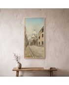 Quadro decorativo incorniciato in MDF multicolore - 50x120 cm
