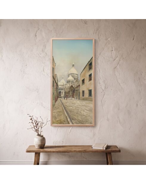 Tableau décoratif encadré en MDF multicolore - 50x120 cm
