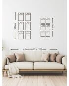Lot de 6 tableaux décoratifs sur toile multicolore - 6x(20x30) cm