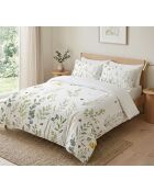 Parure housse de couette Gardenia blanc / jaune / vert - 260 x 220 cm