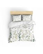 Parure housse de couette Gardenia blanc / jaune / vert - 260 x 220 cm
