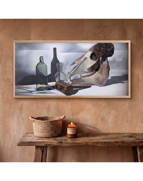Tableau décoratif encadré en MDF multicolore - 33x70 cm