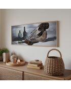 Tableau décoratif encadré en MDF multicolore - 33x70 cm
