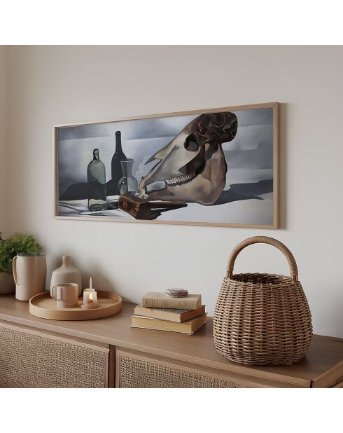 Tableau décoratif encadré en MDF multicolore - 33x70 cm