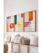 Lot de 3 tableaux décoratifs multicolore - 50x70 cm