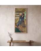 Tableau décoratif encadré en MDF multicolore - 50x120 cm