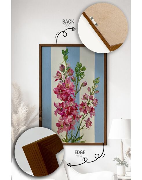 Tableau décoratif encadré en MDF multicolore - 33x48 cm