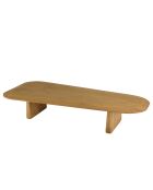 Table basse organique en bois de mindi Amy naturel - 147 x 66 x 28.5 cm