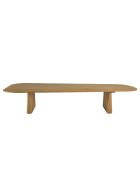 Table basse organique en bois de mindi Amy naturel - 147 x 66 x 28.5 cm
