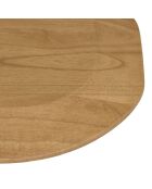 Table basse organique en bois de mindi Amy naturel - 147 x 66 x 28.5 cm