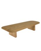 Table basse organique en bois de mindi Amy naturel - 147 x 66 x 28.5 cm