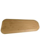 Table basse organique en bois de mindi Amy naturel - 147 x 66 x 28.5 cm