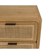 Commode 3 tiroirs en bois de mindi Amy naturel - 100 x 45 x 85.5 cm