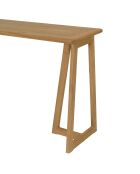 Console en bois de mindi pieds triangles Amy naturel - 110 x 40 x 76.5 cm