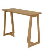 Console en bois de mindi pieds triangles Amy naturel - 110 x 40 x 76.5 cm