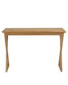 Console en bois de mindi pieds croisés Amy naturel - 110 x 40 x 76 cm