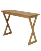 Console en bois de mindi pieds croisés Amy naturel - 110 x 40 x 76 cm